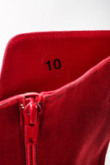 Recess Los Angeles Vintage Manolo Blahnik Lipstick Satin Stiletto Over The Knee Boots