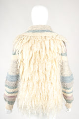 Recess Designger Consignment Vintage Manos Del Uruguay Pastel Mongolian Sheep Fleece Sweater Jacket Los Angeles Resale