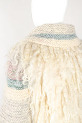 Recess Designger Consignment Vintage Manos Del Uruguay Pastel Mongolian Sheep Fleece Sweater Jacket Los Angeles Resale