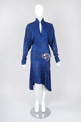 Recess Los Angeles Vintage Margi Kent Belted Glitter Batwing Dress