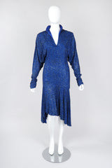 Recess Los Angeles Vintage Margi Kent Belted Glitter Batwing Dress