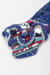 Recess Los Angeles Vintage Margi Kent Belted Glitter Batwing Dress