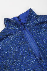 Recess Los Angeles Vintage Margi Kent Belted Glitter Batwing Dress