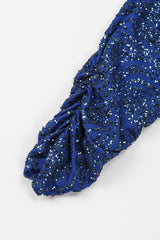 Recess Los Angeles Vintage Margi Kent Belted Glitter Batwing Dress