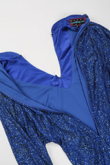 Recess Los Angeles Vintage Margi Kent Belted Glitter Batwing Dress