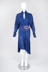 Recess Los Angeles Vintage Margi Kent Belted Glitter Batwing Dress