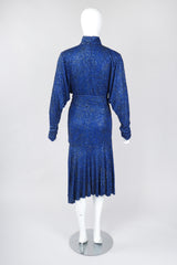 Recess Los Angeles Vintage Margi Kent Belted Glitter Batwing Dress