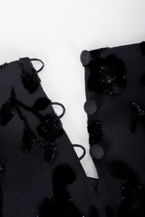 Vintage Marian Clayden Chiffon Velvet Burnout top back neck at Recess