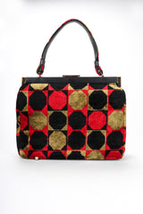 Recess Los Angeles Vintage Markay Bags Mod Geometric Colorblock Chenille Frame Bag