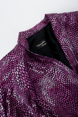 Vintage Marpelli by Udo Reptilian Jacket & Skirt Set Collar Detail at Recess