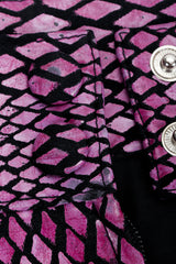 Vintage Marpelli by Udo Reptilian Jacket & Skirt Set Wear to buttons