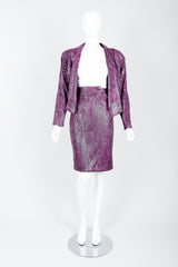 Vintage Marpelli by Udo Reptilian Jacket & Skirt Set on Mannequin front at Recess