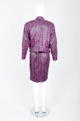 Vintage Marpelli by Udo Reptilian Jacket & Skirt Set on Mannequin back at Recess