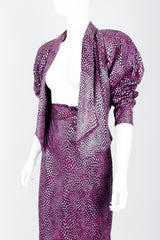 Vintage Marpelli by Udo Reptilian Jacket & Skirt Set on Mannequin angle crop at Recess