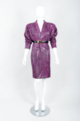 Vintage Marpelli by Udo Reptilian Jacket & Skirt Set on Mannequin belted 3 at Recess
