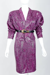 Vintage Marpelli by Udo Reptilian Jacket & Skirt Set on Mannequin belted 1 at Recess