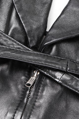 Recess Los Angeles Vintage Martine Sitbon Notched Lapel Leather Corset Harness Vest