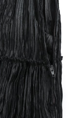 Vintage Mary McFadden Sequin Floral Beaded Pilissé Dress side zipper/pleat close @ Recess LA