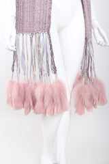 Recess Los Angeles Vintage Mary Lynn O'Shea Feather Tassel Chenille Festival Scarf