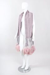 Recess Los Angeles Vintage Mary Lynn O'Shea Feather Tassel Chenille Festival Scarf