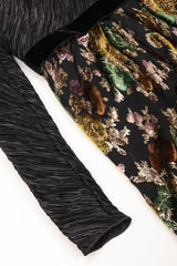 Recess Los Angeles Vintage Mary McFadden Pleated Velvet Lamé Burnout Dress