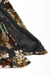 Recess Los Angeles Vintage Mary McFadden Pleated Velvet Lamé Burnout Dress