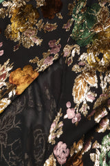 Recess Los Angeles Vintage Mary McFadden Pleated Velvet Lamé Burnout Dress