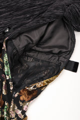 Recess Los Angeles Vintage Mary McFadden Pleated Velvet Lamé Burnout Dress