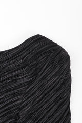 Recess Los Angeles Vintage Mary McFadden Pleated Velvet Lamé Burnout Dress