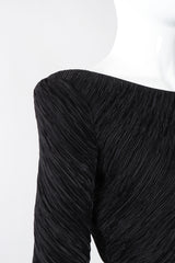 Recess Los Angeles Vintage Mary McFadden Pleated Velvet Lamé Burnout Dress