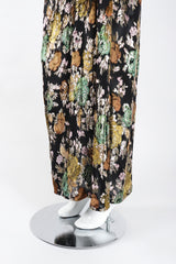 Recess Los Angeles Vintage Mary McFadden Pleated Velvet Lamé Burnout Dress