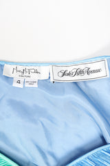 Recess Designer Consignment Vintage Mary McFadden Pleated Colorblock Cocktail Dress Los Angeles Resale Mariano Fortuny