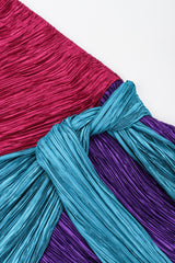 Recess Los Angeles Vintage Mary McFadden One-Shoulder Colorblock Gown