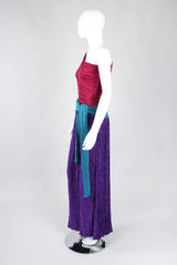 Recess Los Angeles Vintage Mary McFadden One-Shoulder Colorblock Gown