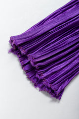 Vintage Mary McFadden Pleated Colorblock Bias Bodice Dress Sleeve Close UP