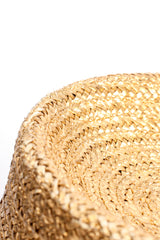 Vintage Maybelle Marie Birch 1945 Fruit Basket Gold Straw Bucket Hat detail @ Recess LA
