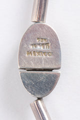 Vintage 925 Mexico Sterling Silver Spike Necklace Stamp at Recess Los Angeles