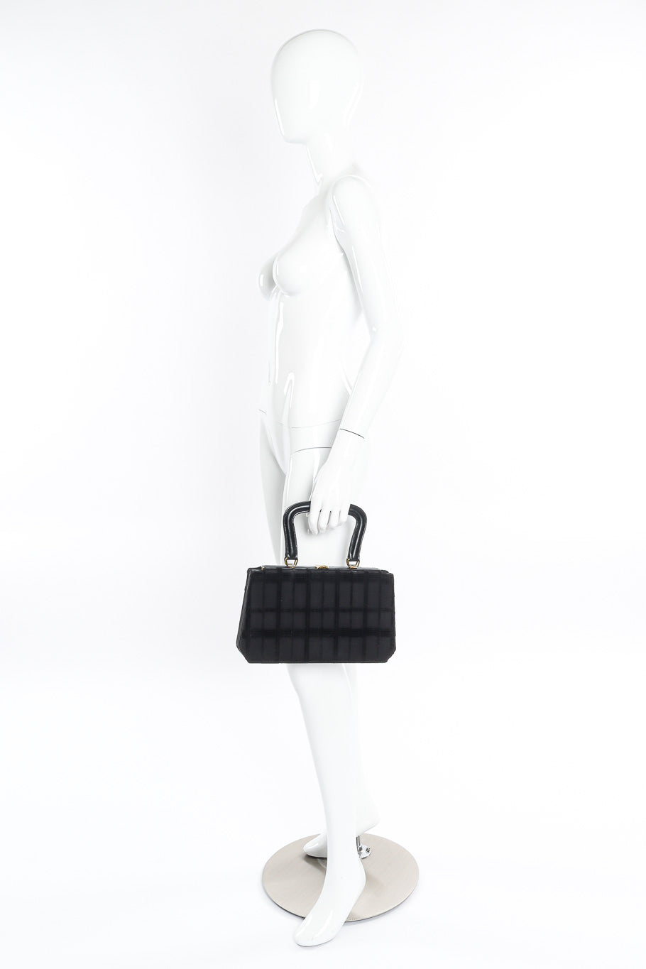 Meyers bouclé accordion handbag on mannequin @recessla