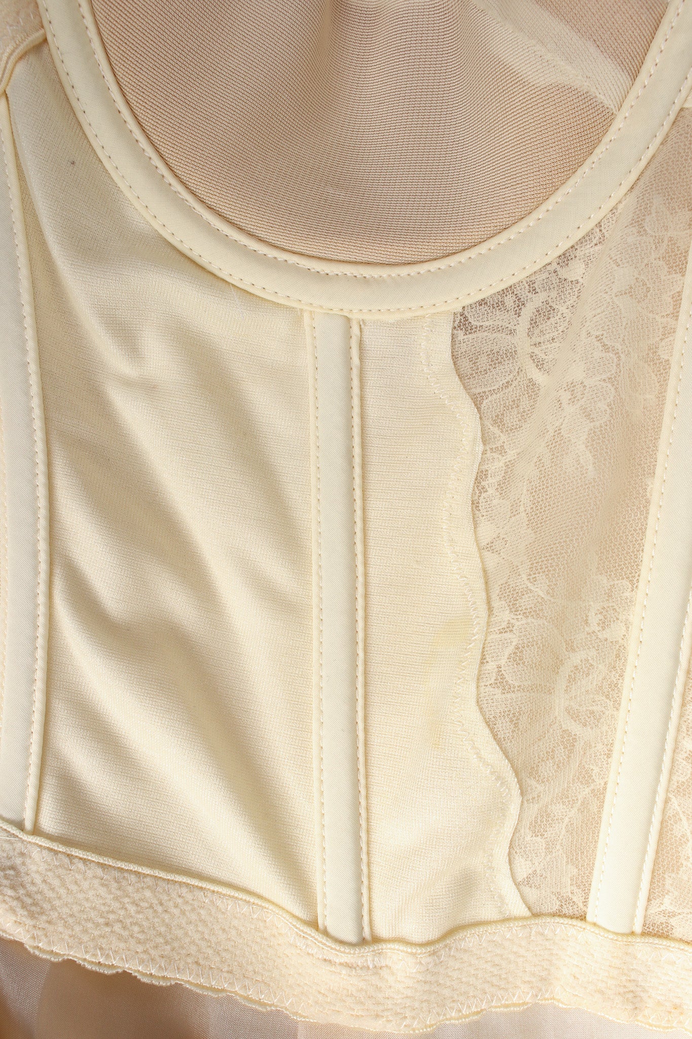 Vintage Michael Casey Velvet Fleur Burnout Silk Dress boned bustier/light stain @ Recess LA