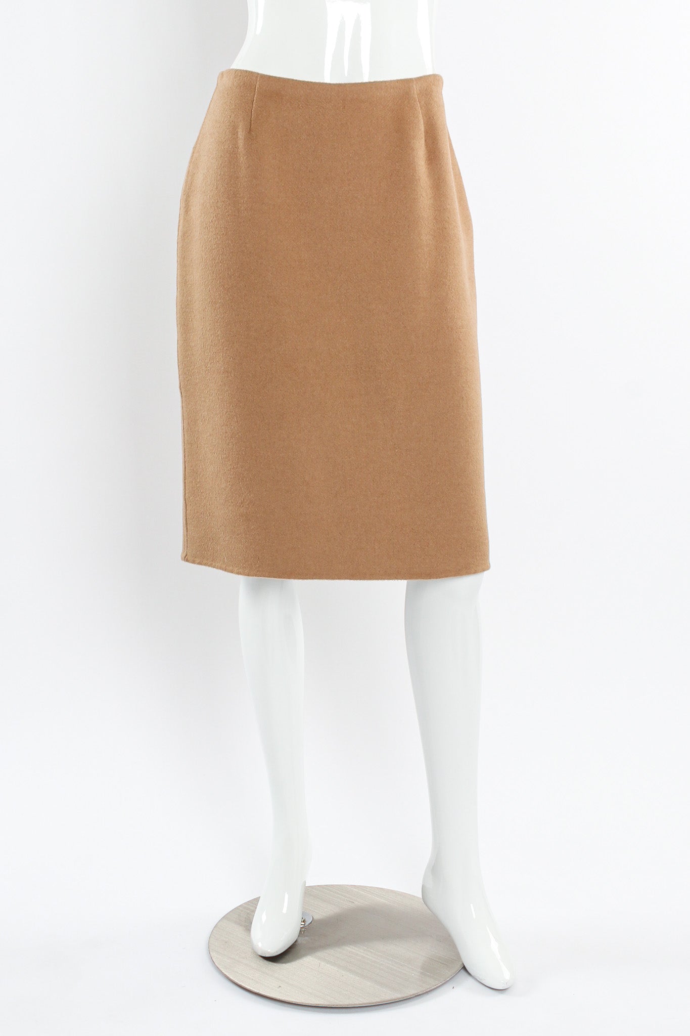 Vintage Michael Kors Camel Cashmere Jacket & Skirt Set mannequin front skirt @ Recess LA