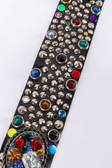 Vintage Michael Morrison MX Rainbow Mixed Jewel Studded Belt stud detail @ Recess LA