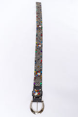 Vintage Michael Morrison MX Rainbow Mixed Jewel Studded Belt front flat @ Recess LA