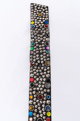 Vintage Michael Morrison MX Rainbow Mixed Jewel Studded Belt front belt tail @ Recess LA