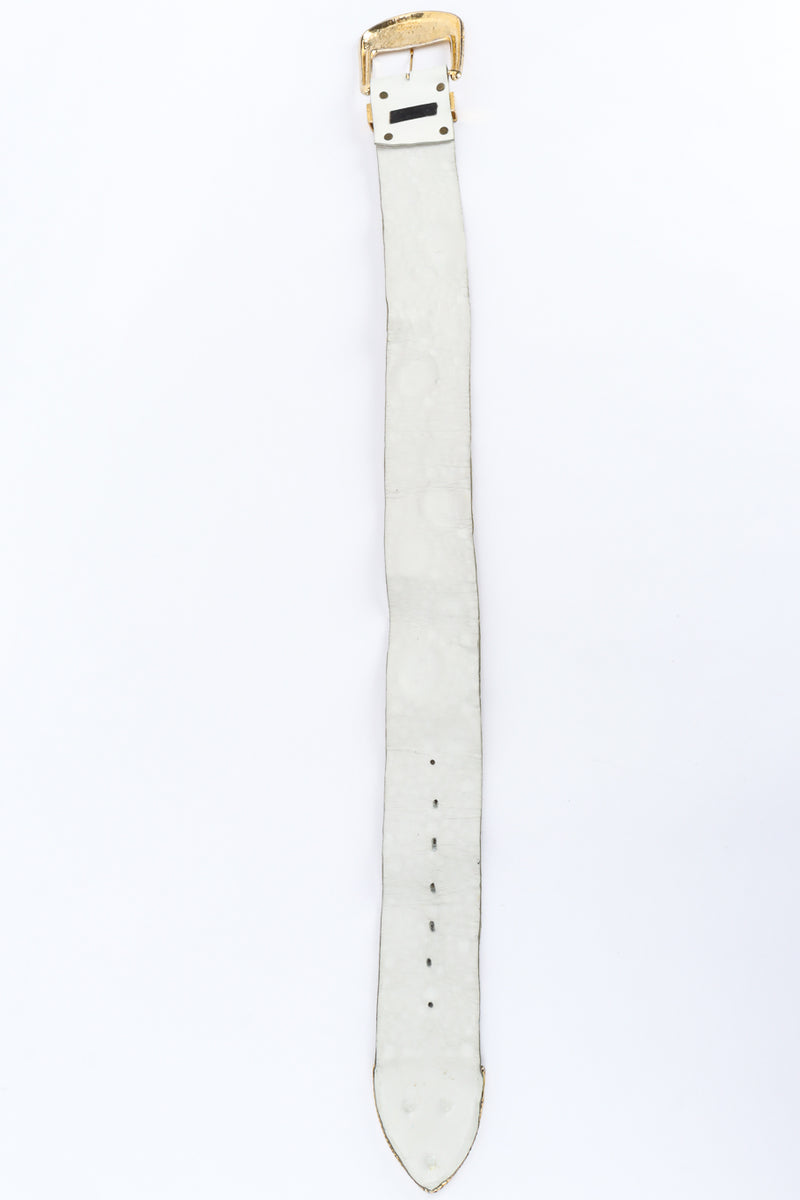 Vintage Michael Morrison MX Pearl Crystal Studded Leather Belt back belt @ Recess LA