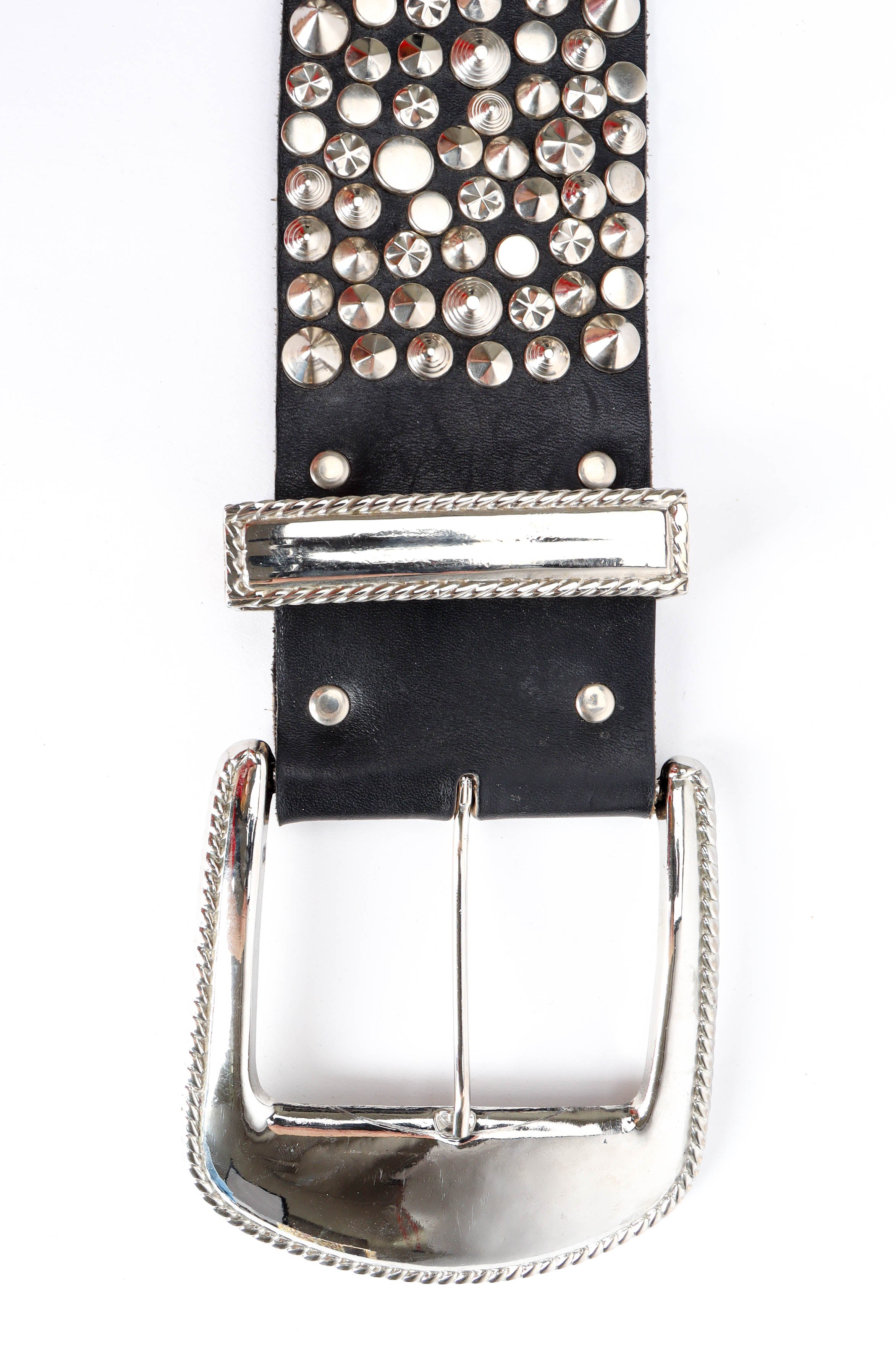 Vintage Michael Morrison Studded Leather Belt buckle @ Recess LA