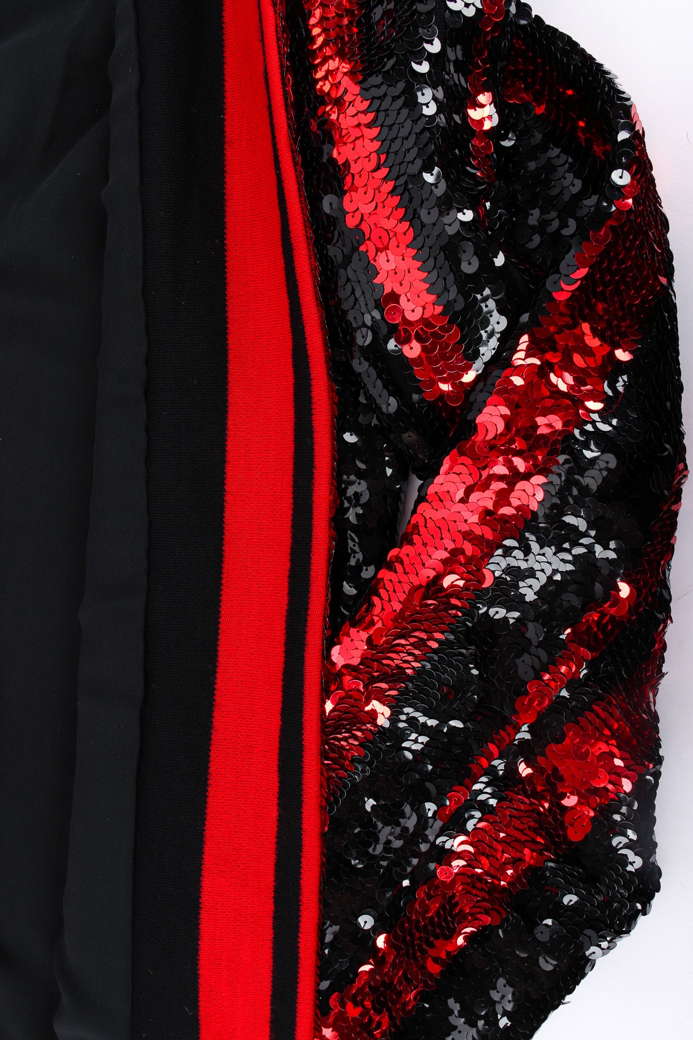 Vintage Michaele Vollbracht Jacket & Skirt Stripe Sequin Set jacket sleeve @ Recess LA