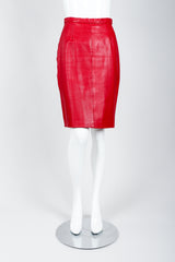 Vintage North Beach Leather by Michael Hoban Leather Skirt on Mannequin Front at Recess