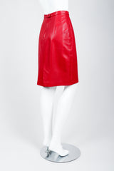 Vintage North Beach Leather by Michael Hoban Leather Skirt on Mannequin Side at Recess
