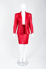 Vintage North Beach Leather by Michael Hoban\ Leather Suit on Mannequin open at Recess