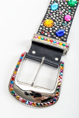 Vintage Michael Morrison MX Rainbow Candy Jewel Studded Belt buckle detail